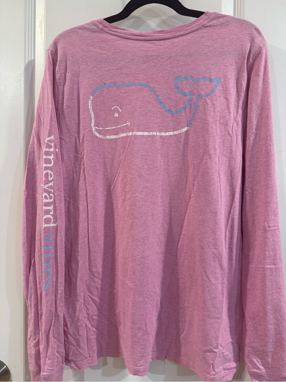 🐳 Vineyard Vines Heathered Pink Long-Sleeve Pocket Tee 🐳